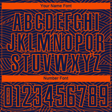 Charger l'image dans la galerie, Custom Navy-Orange Abstract Wave Lines Interlocking Sublimation Soccer Uniform Jersey