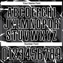 Загрузить изображение в средство просмотра галереи, Custom Black White-Gray Brush Stroke Slashes And Dot Grid Sublimation Soccer Uniform Jersey