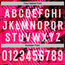 Load image into Gallery viewer, Custom Pink White-Black Abstract Swirl Wave Grunge Splatter Sublimation Soccer Uniform Jersey