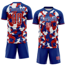 Load image into Gallery viewer, Custom Royal Red-White USA Style Patriotic Splash? Sublimation Soccer Uniform Jersey