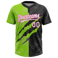 Charger l'image dans la galerie, Custom Graffiti Pattern Black Neon Green-Pink 3D Two-Button Unisex Softball Jersey