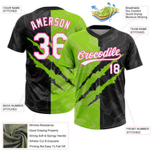 Charger l'image dans la galerie, Custom Graffiti Pattern Black Neon Green-Pink 3D Two-Button Unisex Softball Jersey