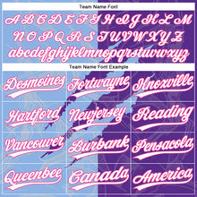 Charger l'image dans la galerie, Custom Graffiti Pattern Purple Light Blue-Pink 3D Two-Button Unisex Softball Jersey
