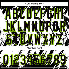 Загрузить изображение в средство просмотра галереи, Custom Black Neon Green-White 3D Pattern Abstract Sharp Shape Two-Button Unisex Softball Jersey