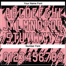 Загрузить изображение в средство просмотра галереи, Custom Black Medium Pink 3D Pattern Abstract Sharp Shape Two-Button Unisex Softball Jersey