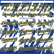 Загрузить изображение в средство просмотра галереи, Custom Royal Yellow-White 3D Pattern Abstract Sharp Shape Two-Button Unisex Softball Jersey