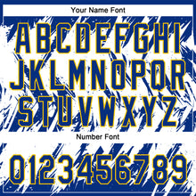 Загрузить изображение в средство просмотра галереи, Custom Royal Yellow-White 3D Pattern Abstract Sharp Shape Two-Button Unisex Softball Jersey