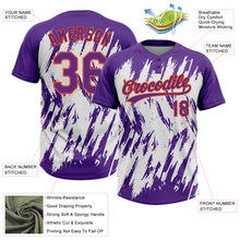 Загрузить изображение в средство просмотра галереи, Custom Purple Orange-White 3D Pattern Abstract Sharp Shape Two-Button Unisex Softball Jersey