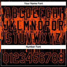 Загрузить изображение в средство просмотра галереи, Custom Black Orange 3D Pattern Dripping Splatter Art Two-Button Unisex Softball Jersey