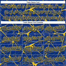 Загрузить изображение в средство просмотра галереи, Custom Royal Yellow 3D Pattern Abstract Network Two-Button Unisex Softball Jersey