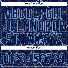 Загрузить изображение в средство просмотра галереи, Custom Navy Light Blue 3D Pattern Abstract Network Two-Button Unisex Softball Jersey