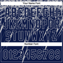 Загрузить изображение в средство просмотра галереи, Custom Navy Gray 3D Pattern Abstract Sharp Shape Two-Button Unisex Softball Jersey