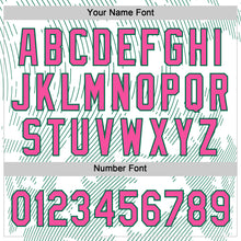 Загрузить изображение в средство просмотра галереи, Custom White Pink-Kelly Green 3D Pattern Curve Lines Two-Button Unisex Softball Jersey