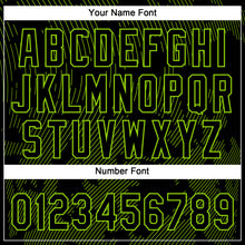 Загрузить изображение в средство просмотра галереи, Custom Black Neon Green 3D Pattern Curve Lines Two-Button Unisex Softball Jersey