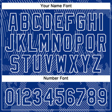 Загрузить изображение в средство просмотра галереи, Custom Royal White 3D Pattern Curve Lines Two-Button Unisex Softball Jersey