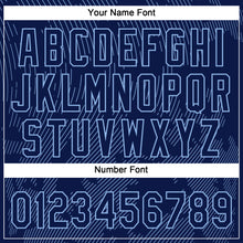 Загрузить изображение в средство просмотра галереи, Custom Navy Light Blue 3D Pattern Curve Lines Two-Button Unisex Softball Jersey