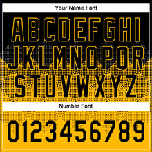 Загрузить изображение в средство просмотра галереи, Custom Black Gold 3D Pattern Gradient Square Shapes Two-Button Unisex Softball Jersey