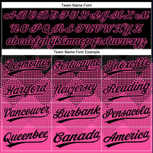Load image into Gallery viewer, Custom Black Pink 3D Pattern Gradient Square Shapes Two-Button Unisex Softball Jersey