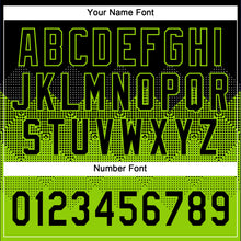 Загрузить изображение в средство просмотра галереи, Custom Black Neon Green 3D Pattern Gradient Square Shapes Two-Button Unisex Softball Jersey