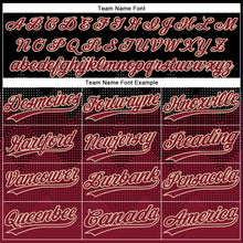 Load image into Gallery viewer, Custom Black Crimson-City Cream 3D Pattern Gradient Square Shapes Two-Button Unisex Softball Jersey
