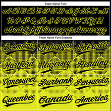 Загрузить изображение в средство просмотра галереи, Custom Black Neon Yellow 3D Pattern Gradient Square Shapes Two-Button Unisex Softball Jersey