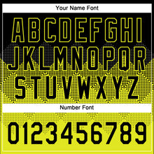 Загрузить изображение в средство просмотра галереи, Custom Black Neon Yellow 3D Pattern Gradient Square Shapes Two-Button Unisex Softball Jersey