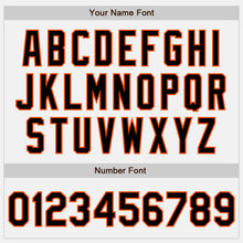 Load image into Gallery viewer, Custom White Orange Pinstripe Black Two-Button Unisex Softball Jersey