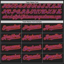 Charger l'image dans la galerie, Custom Black Orange Pinstripe Purple Two-Button Unisex Softball Jersey