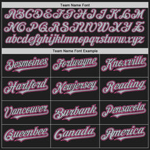 Load image into Gallery viewer, Custom Black Pink Pinstripe Gray Two-Button Unisex Softball Jersey