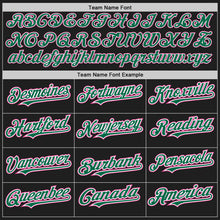 Load image into Gallery viewer, Custom Black Pink Pinstripe Kelly Green-White Two-Button Unisex Softball Jersey