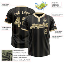 Load image into Gallery viewer, Custom Black Cream Pinstripe Camo Two-Button Unisex Softball Jersey