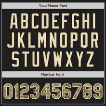 Load image into Gallery viewer, Custom Black Cream Pinstripe Camo Two-Button Unisex Softball Jersey