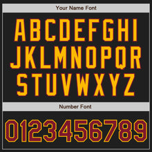 Load image into Gallery viewer, Custom Black Crimson Pinstripe Gold Two-Button Unisex Softball Jersey