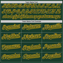 Load image into Gallery viewer, Custom Green Gold Pinstripe Gold Two-Button Unisex Softball Jersey
