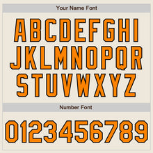 Загрузить изображение в средство просмотра галереи, Custom Cream Black Pinstripe Bay Orange Two-Button Unisex Softball Jersey