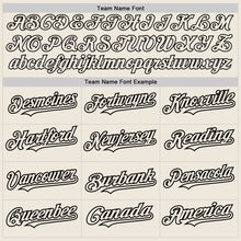 Загрузить изображение в средство просмотра галереи, Custom Cream Black Pinstripe Black Two-Button Unisex Softball Jersey