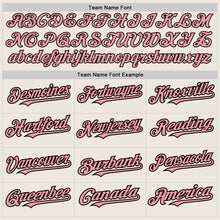 Load image into Gallery viewer, Custom Cream Black Pinstripe Medium Pink Two-Button Unisex Softball Jersey