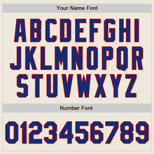 Загрузить изображение в средство просмотра галереи, Custom Cream Red Pinstripe Royal Two-Button Unisex Softball Jersey