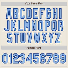 Загрузить изображение в средство просмотра галереи, Custom Cream Royal Pinstripe Light Blue Two-Button Unisex Softball Jersey