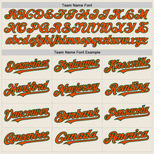 Загрузить изображение в средство просмотра галереи, Custom Cream Green Pinstripe Orange Two-Button Unisex Softball Jersey