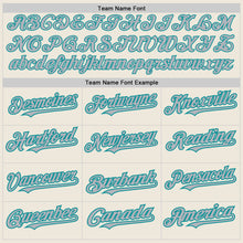 Загрузить изображение в средство просмотра галереи, Custom Cream Teal Pinstripe Gray Two-Button Unisex Softball Jersey