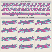 Загрузить изображение в средство просмотра галереи, Custom Cream Teal Pinstripe Pink Two-Button Unisex Softball Jersey