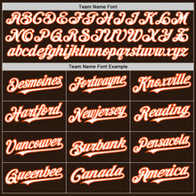 Laden Sie das Bild in den Galerie-Viewer, Custom Brown Orange Pinstripe White Two-Button Unisex Softball Jersey