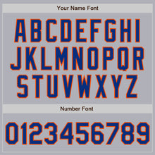 Загрузить изображение в средство просмотра галереи, Custom Gray Royal Pinstripe Orange Two-Button Unisex Softball Jersey