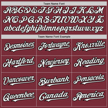 Laden Sie das Bild in den Galerie-Viewer, Custom Burgundy Black Pinstripe White Two-Button Unisex Softball Jersey