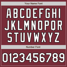Laden Sie das Bild in den Galerie-Viewer, Custom Burgundy Black Pinstripe White Two-Button Unisex Softball Jersey