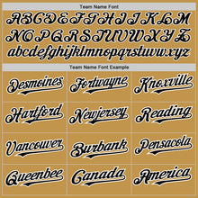 Загрузить изображение в средство просмотра галереи, Custom Old Gold Black Pinstripe White Two-Button Unisex Softball Jersey