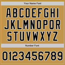 Загрузить изображение в средство просмотра галереи, Custom Old Gold Black Pinstripe White Two-Button Unisex Softball Jersey