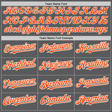 Laden Sie das Bild in den Galerie-Viewer, Custom Steel Gray Orange Pinstripe White Two-Button Unisex Softball Jersey