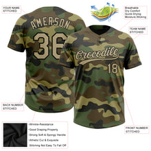 Load image into Gallery viewer, Custom Camo Vegas Gold-Black Salute To Service Two-Button Unisex Softball Jersey